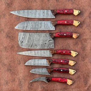 Damascus Chef Knives Set